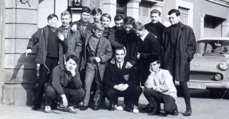Jugendteam ca.1965 mit Reinhard Placht, Wolfgang Reisser und Trainer Horst Ruoss